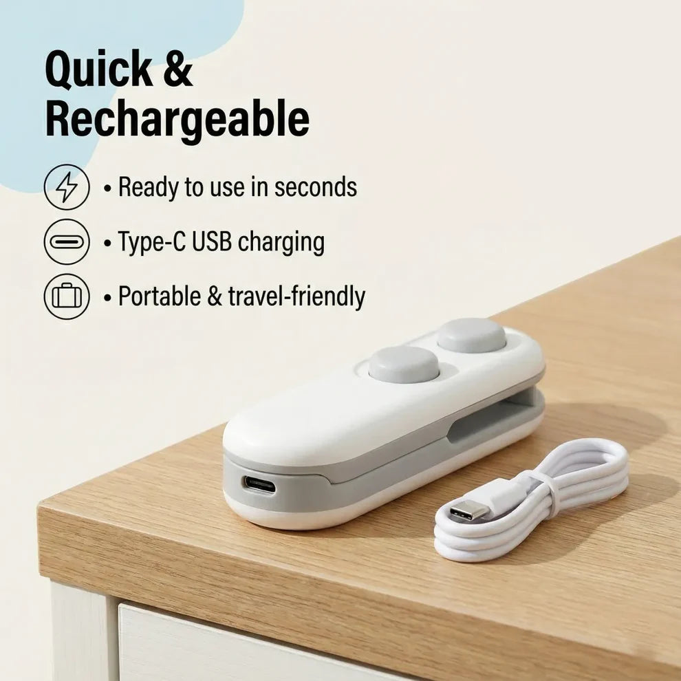 Portable Bag Sealer, 2 in 1 Seal & Cutter Heat Sealers