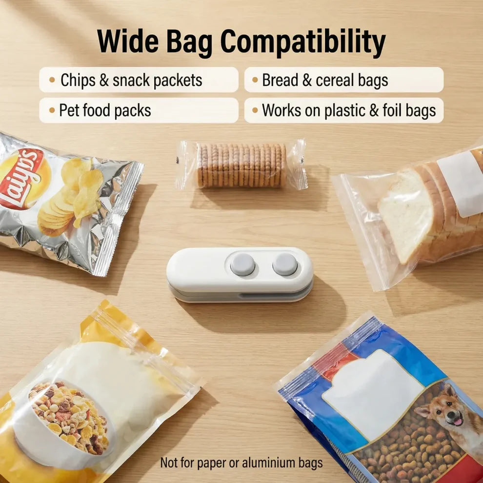 Portable Bag Sealer, 2 in 1 Seal & Cutter Heat Sealers