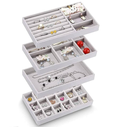 Velvet Jewellery Organizer For Drawer