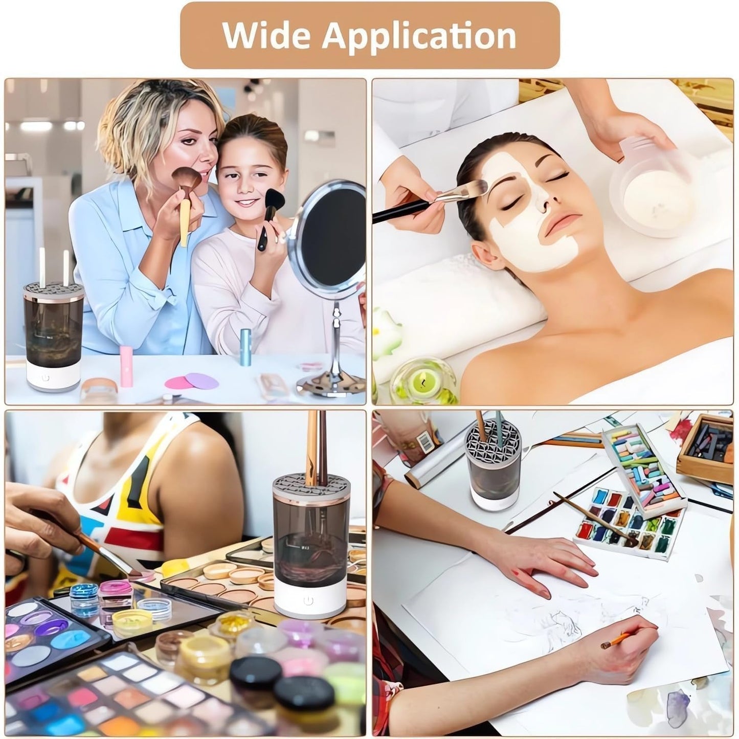 3 IN 1 Electric Makeup Brush Cleaner