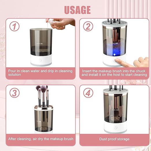 3 IN 1 Electric Makeup Brush Cleaner