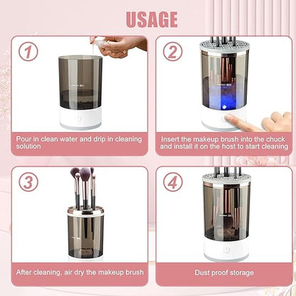 3 IN 1 Electric Makeup Brush Cleaner