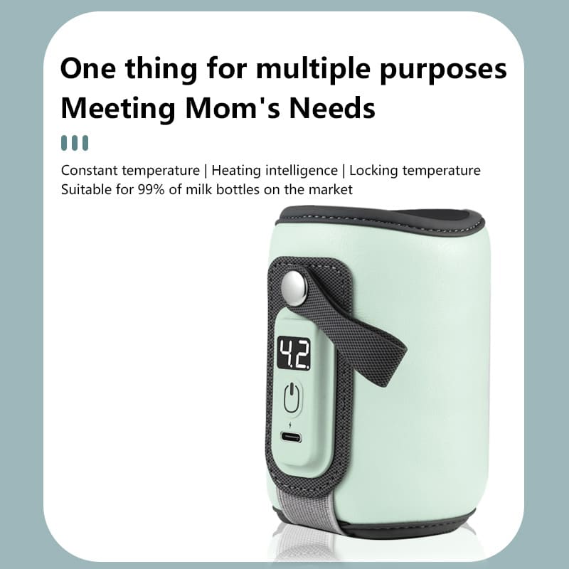 Portable Rechargeable Baby Bottle Warmer with Digital Temperature Display