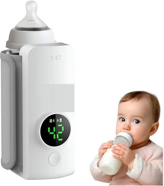 Portable Rechargeable Baby Bottle Warmer with Digital Temperature Display